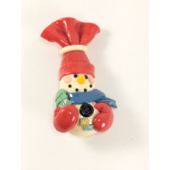 Vintage Christmas Snowman Brooch - Picture 3 of 6